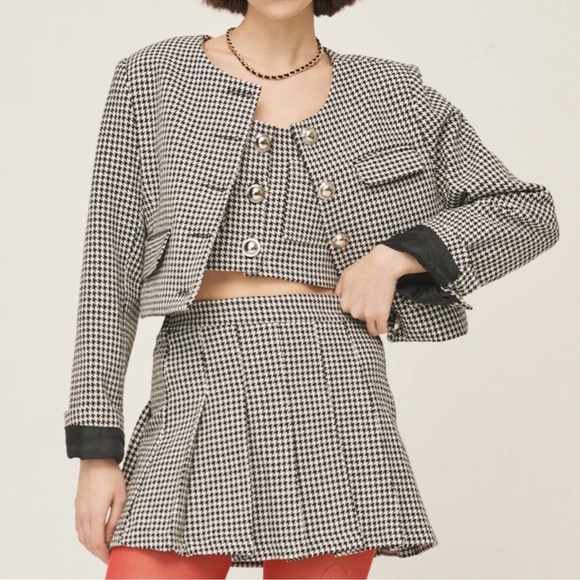 Storets houndstooth cropped jacket - Picture 1 of 15